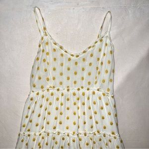 White and Yellow Polka Dot Dress